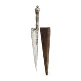 A South German knife with chiselled decor, circa 1900