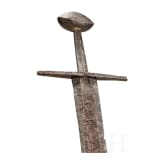 Ritterliches Schwert mit Klingeneinlagen, deutsch, 1. H&auml;lfte 12. Jhdt.