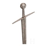 Ritterliches Schwert mit kupfernen Klingeneinlagen, Norditalien, Mitte 14. Jhdt.