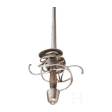 Milit&auml;risches Rapier mit Muschelstichbl&auml;ttern, deutsch, um 1620