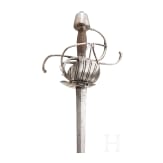 Milit&auml;risches Rapier mit Muschelstichbl&auml;ttern, deutsch, um 1620