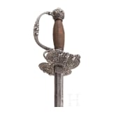 Galanteriedegen mit eisengeschnittenem Gef&auml;&szlig;, deutsch oder fl&auml;misch, um 1700