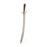 Barocke Jagdplaute mit Pandurenklinge, deutsch, um 1760