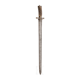 Gro&szlig;er Hirschf&auml;nger mit ge&auml;tzter Klinge, deutsch, um 1800
