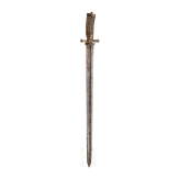 Gro&szlig;er Hirschf&auml;nger mit ge&auml;tzter Klinge, deutsch, um 1800