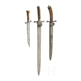 Zwei Hirschf&auml;nger und ein Jagdmesser, deutsch, 19. Jhdt.