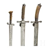 Zwei Hirschf&auml;nger und ein Jagdmesser, deutsch, 19. Jhdt.