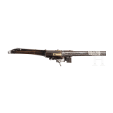 A Tunisian silver-mounted miquelet rifle, 19th century