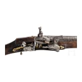 A Tunisian silver-mounted miquelet rifle, 19th century