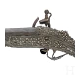 Silbermontierte Steinschlosspistole, balkant&uuml;rkisch, um 1800