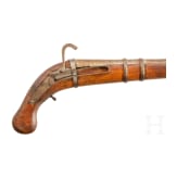 A heavy Chinese matchlock wall gun, 19th century