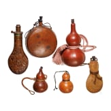 Kleine Sammlung Koyaku Ire (Z&uuml;ndkrautflaschen) und Kugelbeh&auml;lter, Japan, Edo-Periode