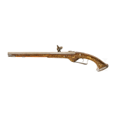 A long German wheellock pistol with lavish bone inlays, circa 1620