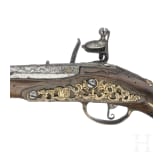 Lange Steinschlosspistole, L&uuml;ttich, um 1740
