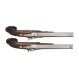 A cased pair of Belgian percussion pistols, ca. 1840