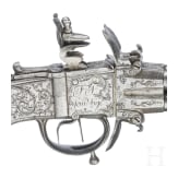 Ganzmetall Vierfach-Taschenwenderpistole, F.I. Sauvage in L&uuml;ttich, um 1750