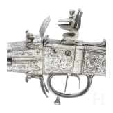 Ganzmetall Vierfach-Taschenwenderpistole, F.I. Sauvage in L&uuml;ttich, um 1750