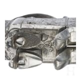 Ganzmetall Vierfach-Taschenwenderpistole, F.I. Sauvage in L&uuml;ttich, um 1750