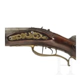 A heavy German percussion target rifle, circa 1780