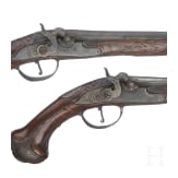 Ein Paar Perkussionspistolen, deutsch, um 1740