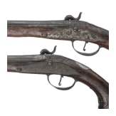 Ein Paar Perkussionspistolen, deutsch, um 1740