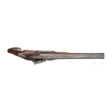 A German silver-mounted percussion pistol, circa 1780