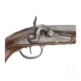 A German silver-mounted percussion pistol, circa 1780