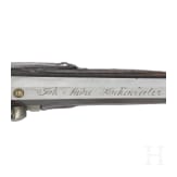 A German percussion pistol by Johann Andreas Kuchenreuter in Regensburg, circa 1780