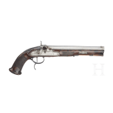 A percussion pistol, Adam Kuchenreuter, Regensburg, circa 1800