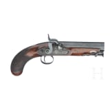 A pair of English percussion pistols by Henry Nock, London, circa 1800