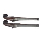 A pair of German percussion pistols by Mond und Feller in Augsburg, circa 1800