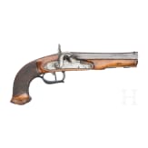 A percussion pistol, Liege, circa 1810