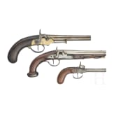 Three percussion pistols
