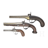 Three percussion pistols