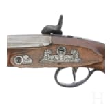 A percussion pistol, G. Berleur, Li&egrave;ge, circa 1830