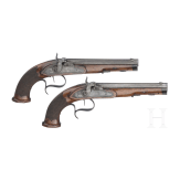 A pair of percussion pistols, G. Pistor, Schmalkalden, circa 1840