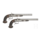 A pair of percussion pistols, Johann Adam Kuchenreuter, Regensburg, circa 1840