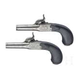 A pair of percussion pocket pistols, Li&egrave;ge, circa 1840