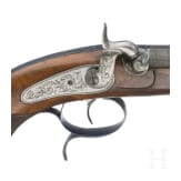 A cased pair of German percussion pistols by Tanner in Hanover, circa 1840