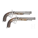 A pair of percussion pistols, Devisme in Paris, circa 1840