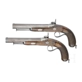 A pair of percussion pistols, Devisme in Paris, circa 1840