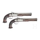 A pair of percussion pistols by Michael Neuber in Amberg, circa 1840