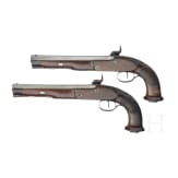 A pair of percussion pistols by Michael Neuber in Amberg, circa 1840