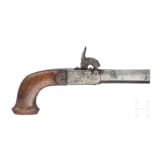 Four Belgian percussion boxlock pistols, circa 1840