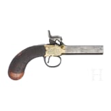Four Belgian percussion boxlock pistols, circa 1840