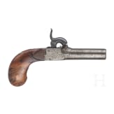 A pair of percussion boxlock pistols, Liege, circa 1840