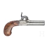 A pair of percussion boxlock pistols, Liege, circa 1840