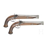 A pair of percussion pistols, France, ca. 1840
