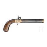 A boxlock pistol, probably Belgian, circa 1840