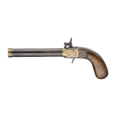 A boxlock pistol, probably Belgian, circa 1840